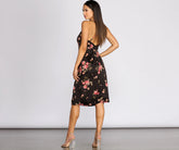 Floral Dreaming Satin Midi Dress